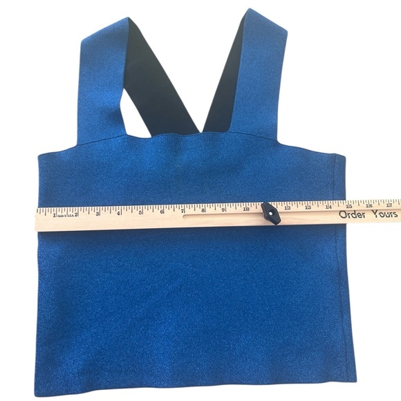 A.L.C. Blue Metallic La Top Size Large - Picture 4 of 6